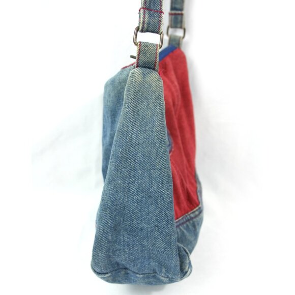 Vintage Sasson University Denim Jeans Zippered Crossbody Handbag Purse 1980s - Picture 7 of 14